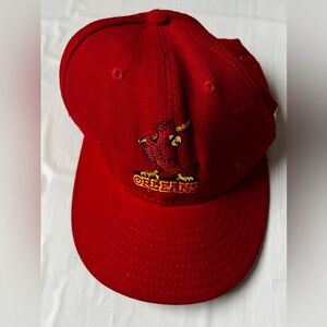New Era Orleans Firebirds Cap Autographed 59FIFTY Cape Cod Baseball League red